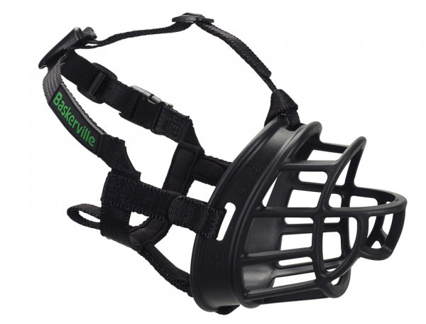 Baskerville Maulkorb "Baskerville Muzzles" für Hunde, robustes flexibles Material, verstellbare Nylonriemen, sicherer Umgang.