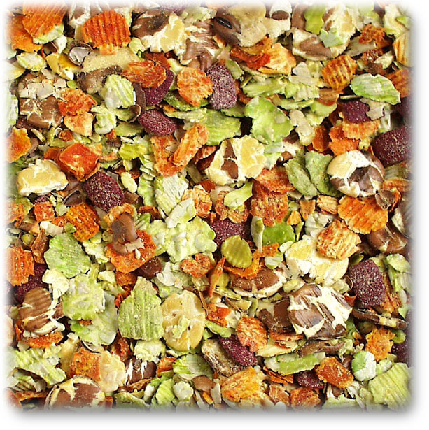 JR FARM Grainless Mix, Futtermittel für Kaninchen-Meerschweinchen, mit Karotten, Erbsenflocken & Getreide, 125g, ideal für ausgewogene Ernährung.