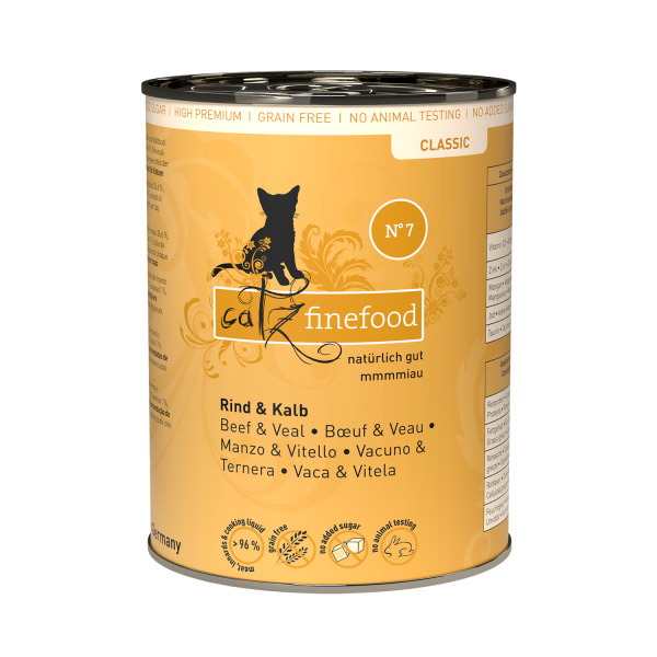 catz finefood Classic No.7 Rind & Kalb 400g Katzennassfutter