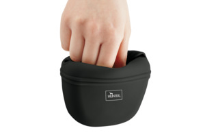 HUNTER Leckerlitasche für Hunde, schwarz, Silikon, flexibel, weiche Öffnung für leichtes Entnehmen, ideal für Training & unterwegs.