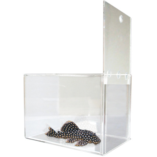Ein transparentes Ablaichkasten-Aquarienzubehör der Marke HOBBY, geeignet für Aquarienfische. Das Produkt ist speziell für die sichere Aufzucht von Jungfischen oder die Trennung von aggressiven Fischen konzipiert. Es besteht aus klarem Kunststoff und biet