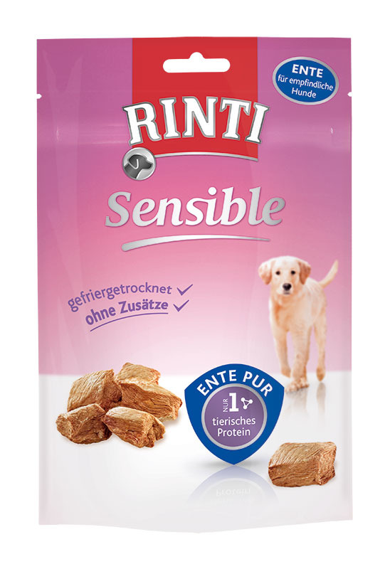 RINTI Sensible Ente Pur 120 Gramm Beutel Hundesnack