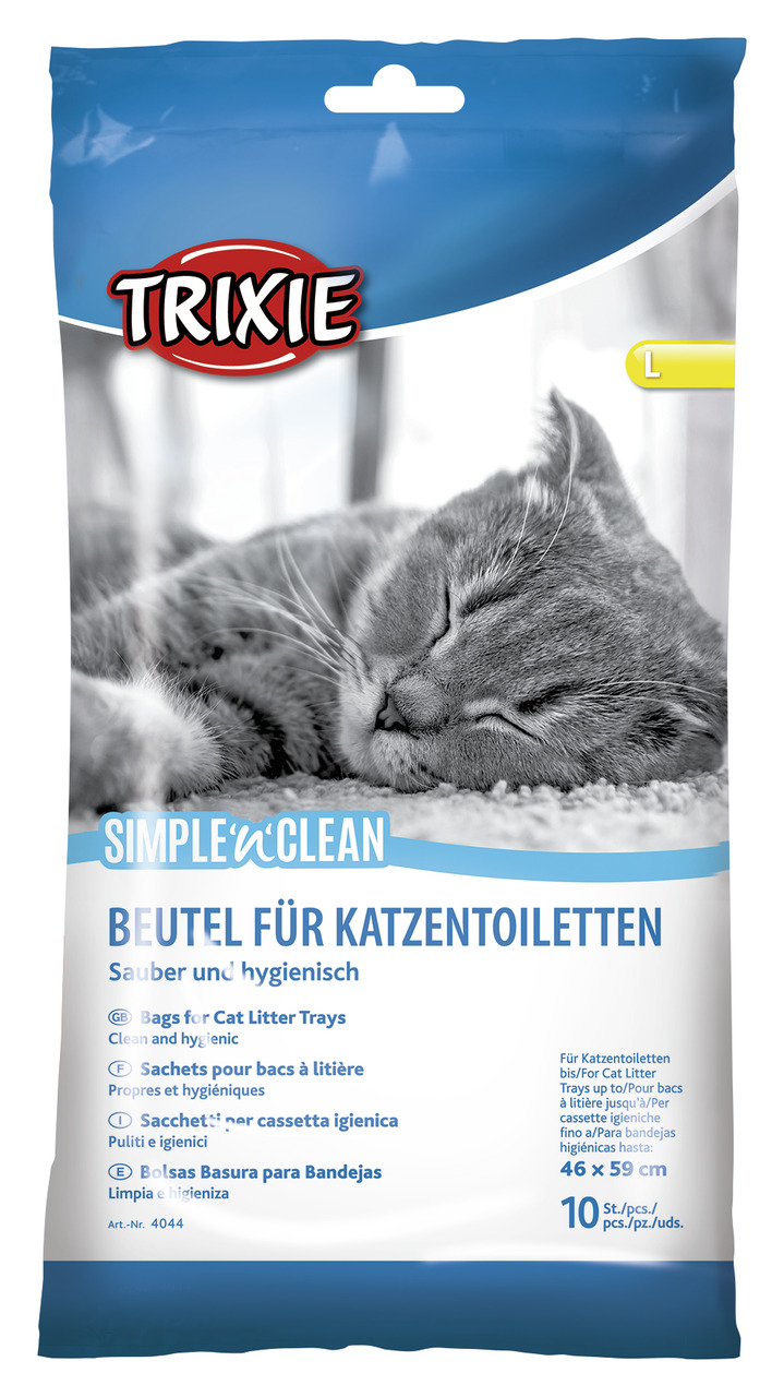 TRIXIE Simple'n'Clean Beutel f. Katzentoiletten, Katzenbesitzer, hygienisch, bis 46x59cm, 10 Stk.