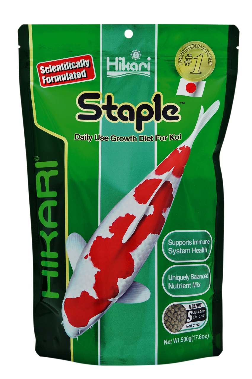 Hikari Staple, Koi-Fischfutter, 500 g, Pellets S (3,5–4,0 mm), stärkt Immunsystem, ausgewogene Nährstoffmischung.
