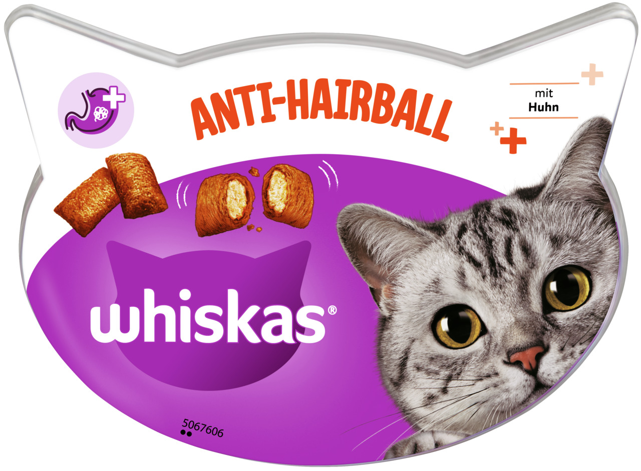 Whiskas Anti-Hairball mit Huhn Katzen Snack 60 g