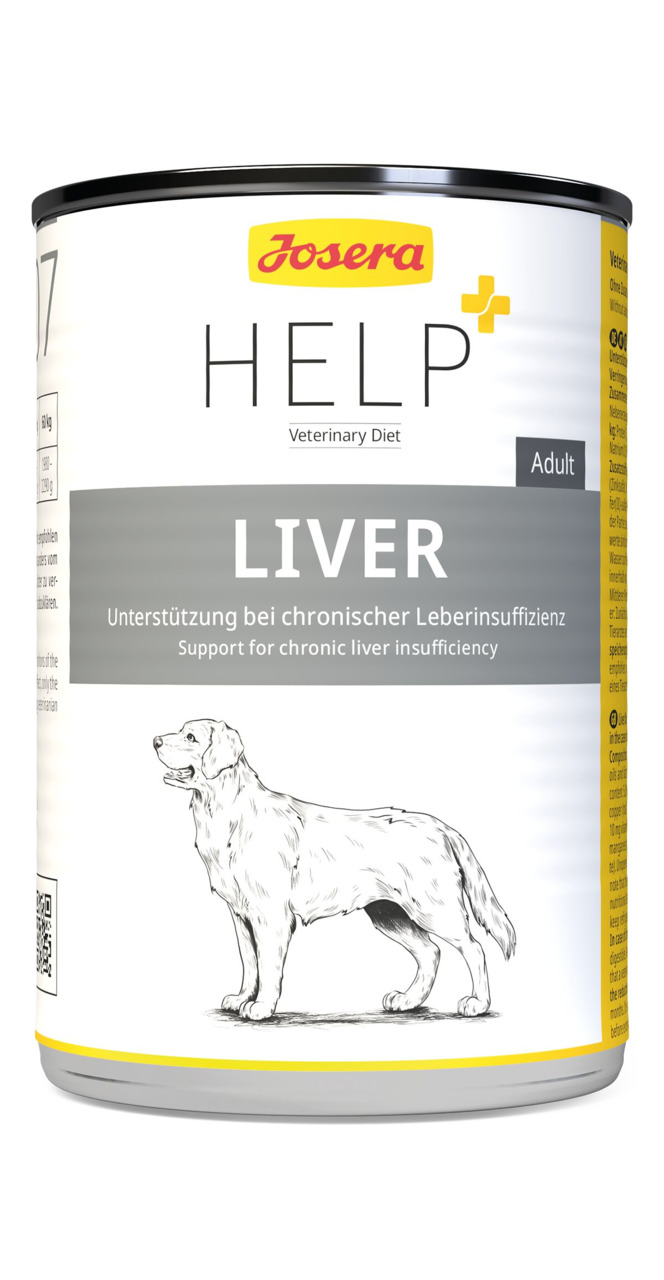 Josera Help Liver Vet. Diet, Hundefutter f. erwachsene Hunde, bei chron. Leberinsuffizienz, 400 g, unterstützt Lebergesundheit.
