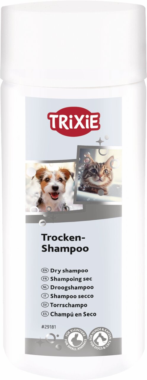 TRIXIE Trockenshampoo für Hunde und Katzen, neutraler Duft, ideal für empfindliche Tiere, Inhalt: 100g.