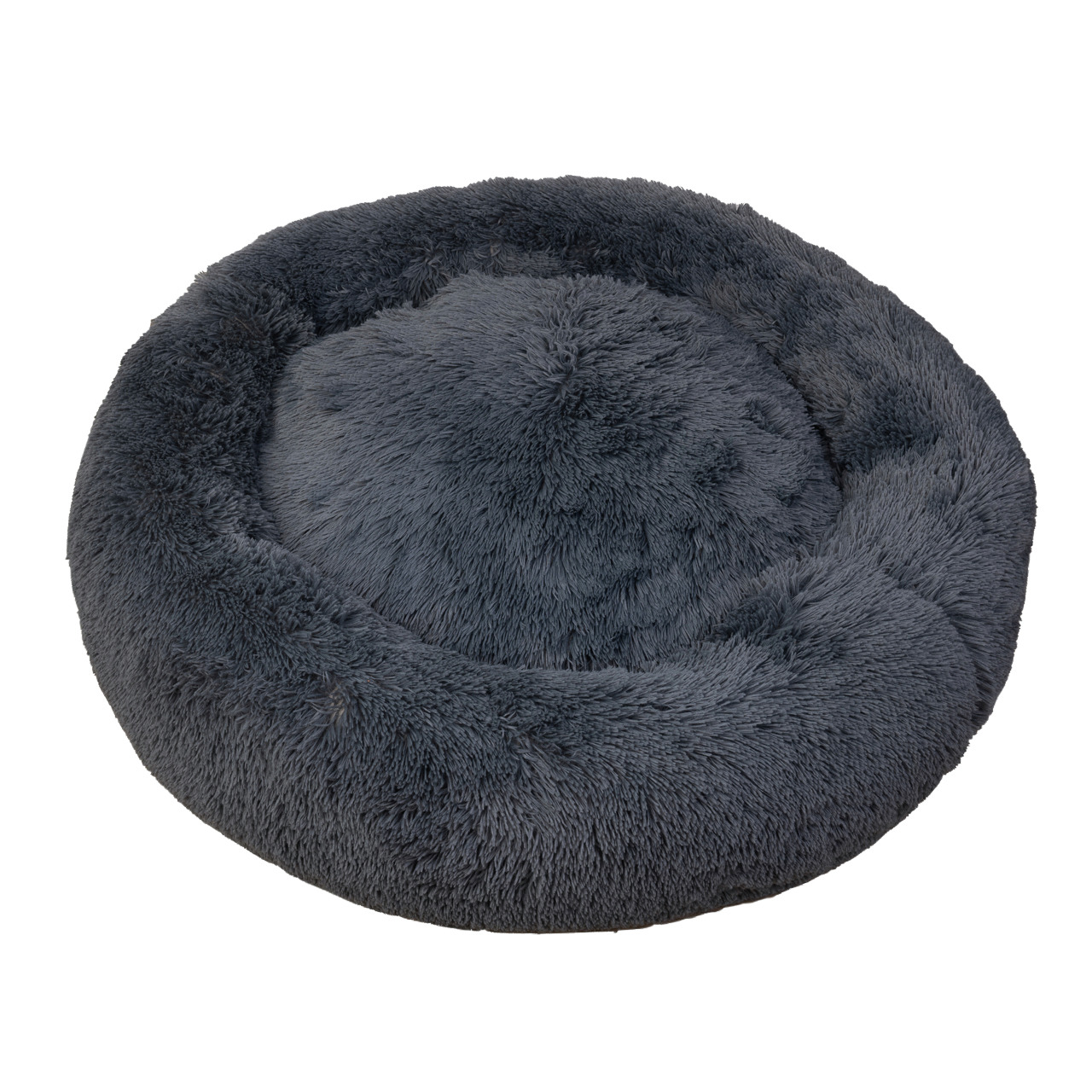 Weiches Haustierbett Allpets, Dunkelgrau, für Hunde & Katzen, flauschig, bietet Komfort & Wärme, ideal zum Einkuscheln.