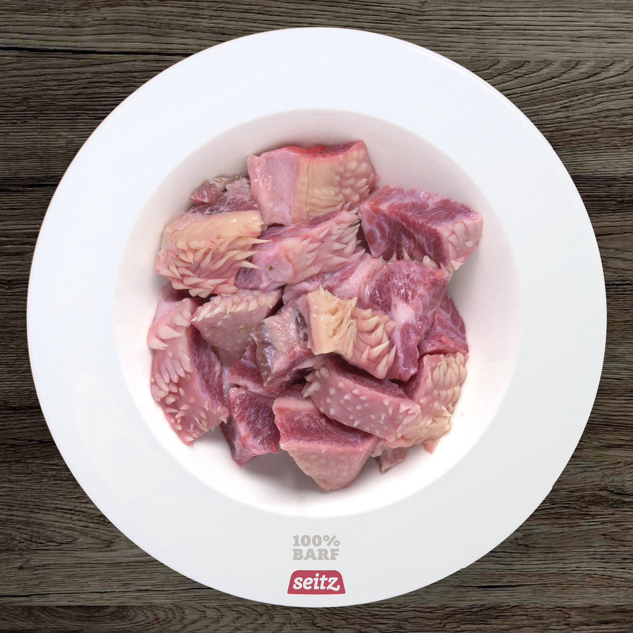Seitz 100% BARF, für Hunde, naturbelassene Fleischstücke, frisch, artgerechte Ernährung, ideal für BARF-Ernährung.