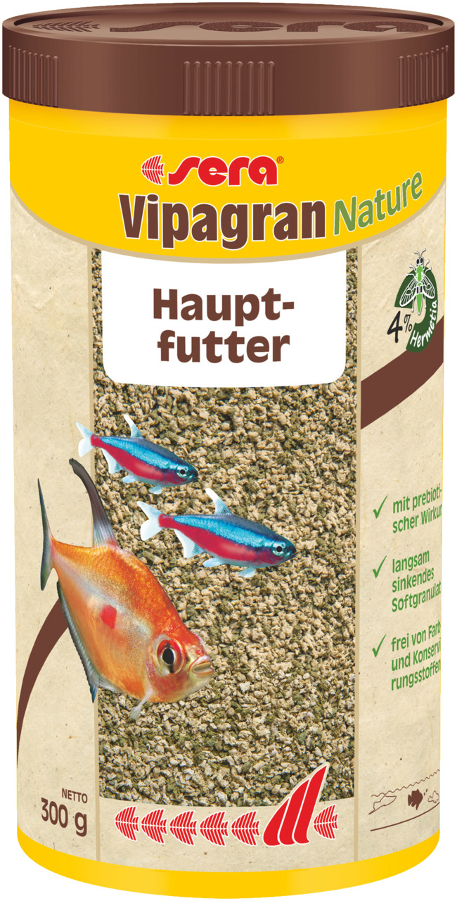 Sera Vipagran Nature Hauptfutter Aquarium Granulatfutter 1 l