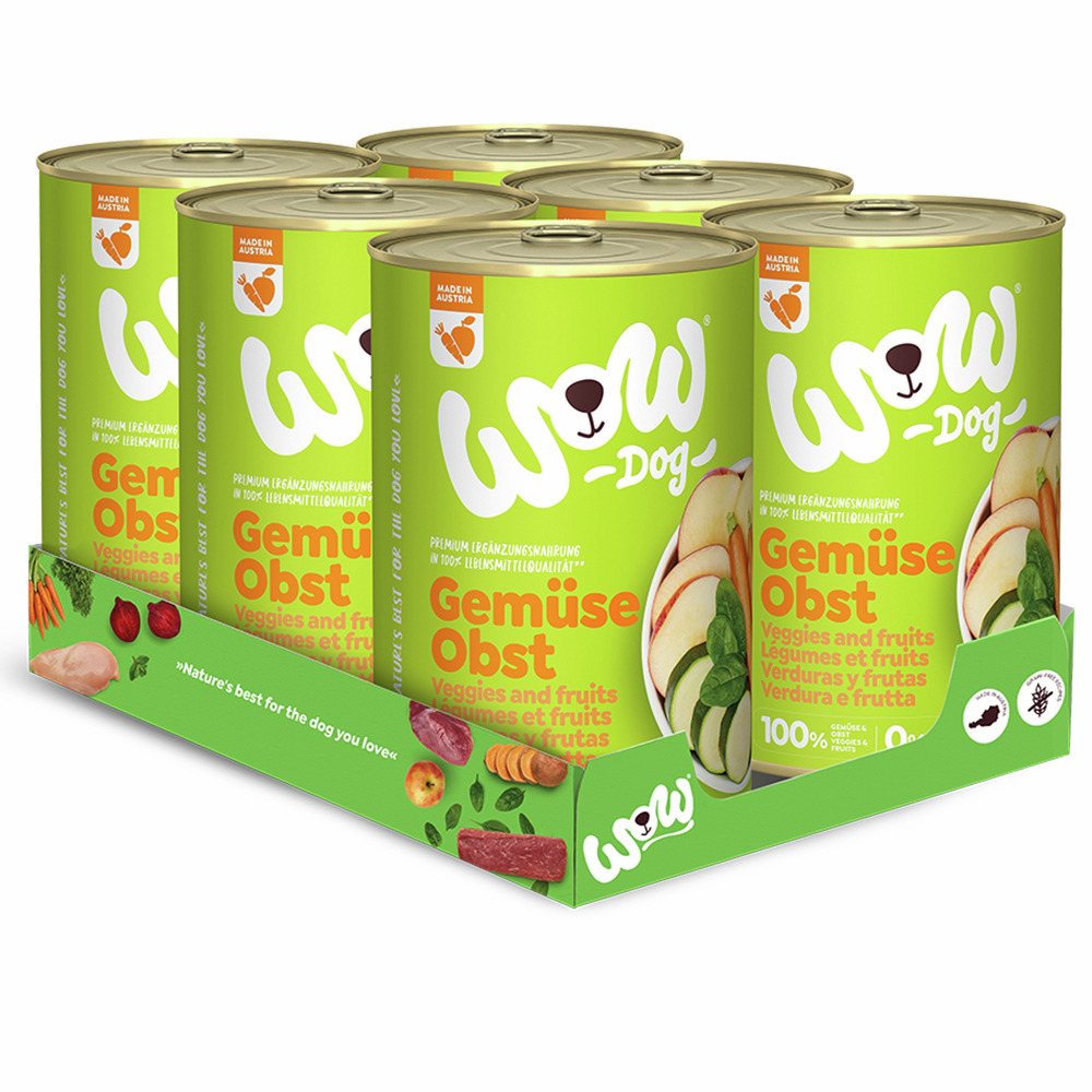 WOW 100 % Gemüse & Obst 400g Dose Hundenassfutter