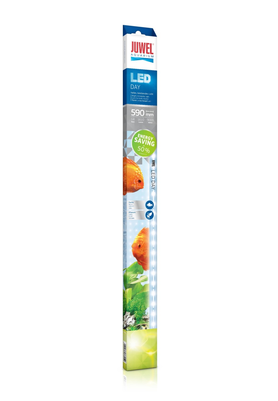 JUWEL LED Day Leuchte, für Aquarien, 590 mm, helles Licht, energieeffizient (50 % Ersparnis), optimale Pflanzen-/Fischpflege.