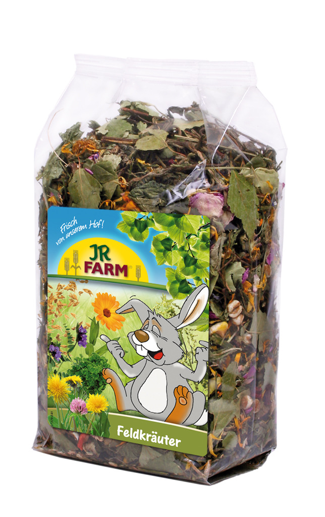 JR FARM Feldkräuter, für Kaninchen & Meerschweinchen, 500 g, getrocknete Kräuter & Blüten, fördert natürliche & gesunde Ernährung.
