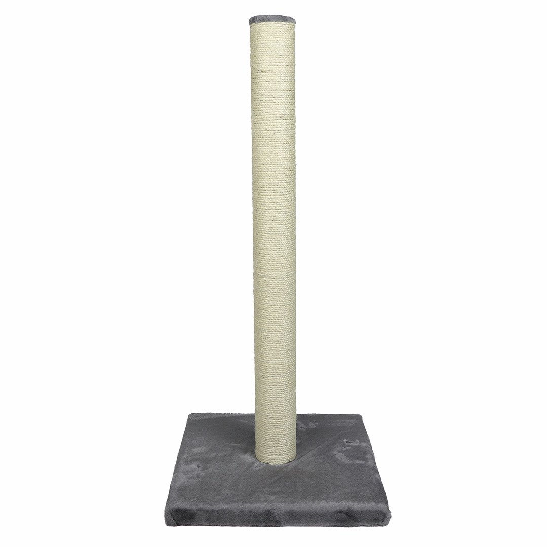EBI Kratzbaum "Classic Scratching Post" f. Katzen, robuste Sisalsäule, graue Bodenplatte, ideal z. Krallenpflege.