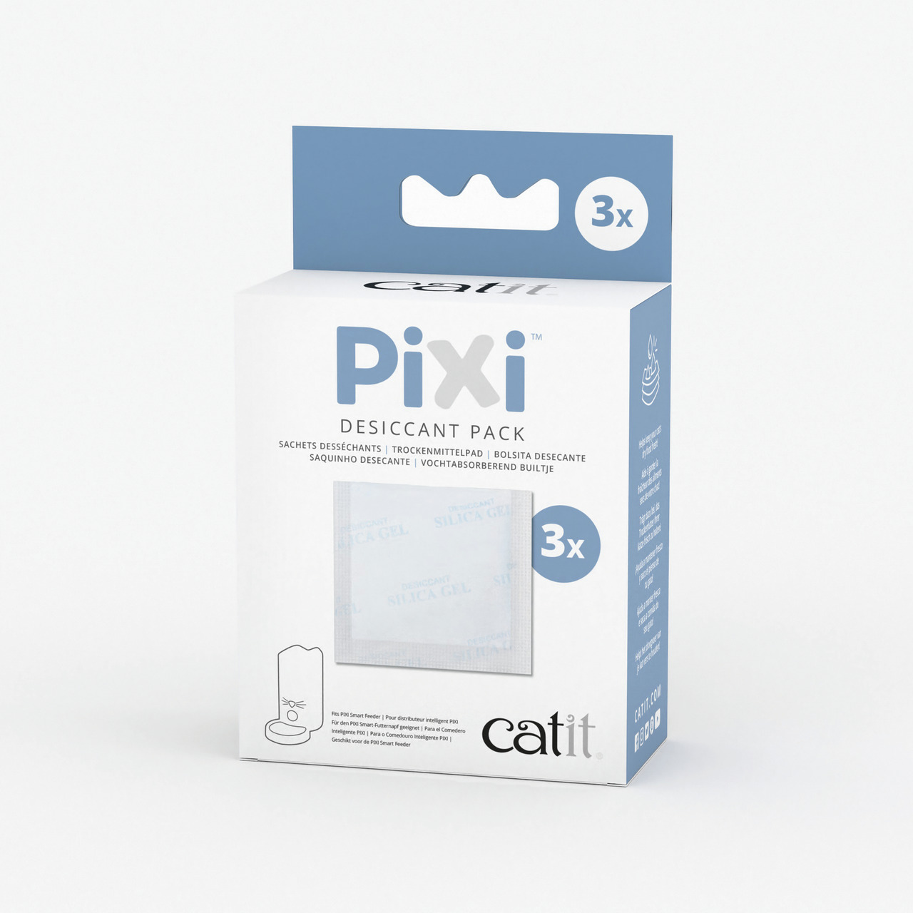 Catit PIXI Entfeuchterpack für Katzen, 3 Trockenmittelpads, absorbieren Feuchtigkeit, für Catit PIXI Smart Futterspender.