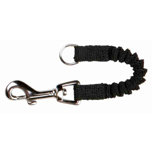 TRIXIE Kurzführer m. Ruckdämpfer, für Hunde, schwarz, elastisch, stoßdämpfend, Metallkarabiner, Kontrolle & Komfort.
