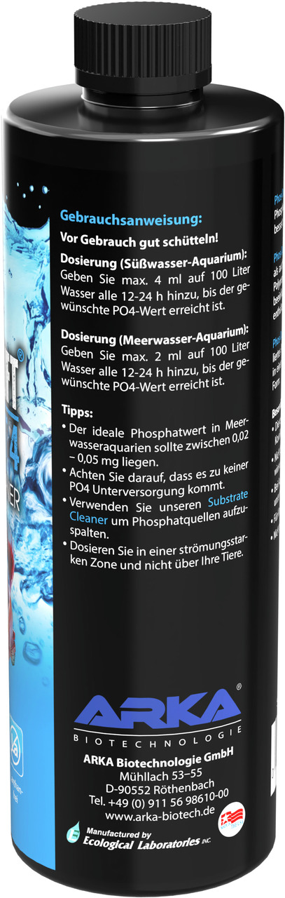 ARKA MICROBE-LIFT Phosphate Remover, 473 ml, für Süß--Meerwasseraquarien, entfernt Phosphate, ideal für Aquarienbesitzer.
