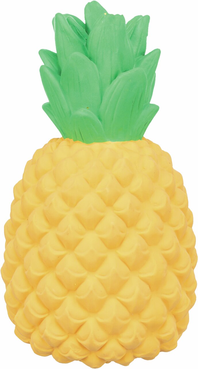 TRIXIE Hundespielzeug Ananas aus Naturgummi, für Hunde, robust und langlebig, farbenfroh, für Kau- und Spielspaß.