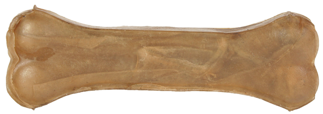 TRIXIE Kauknochen für Hunde, gepresste Rinderhaut, Zahnpflege & Beschäftigung, beige-braun, für mittelgroße/große Hunde.