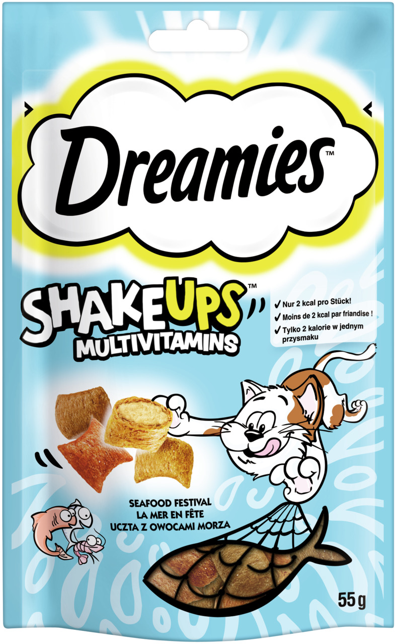 Dreamies ShakeUps Multivitamins, Katzen, Seafood Festival, 