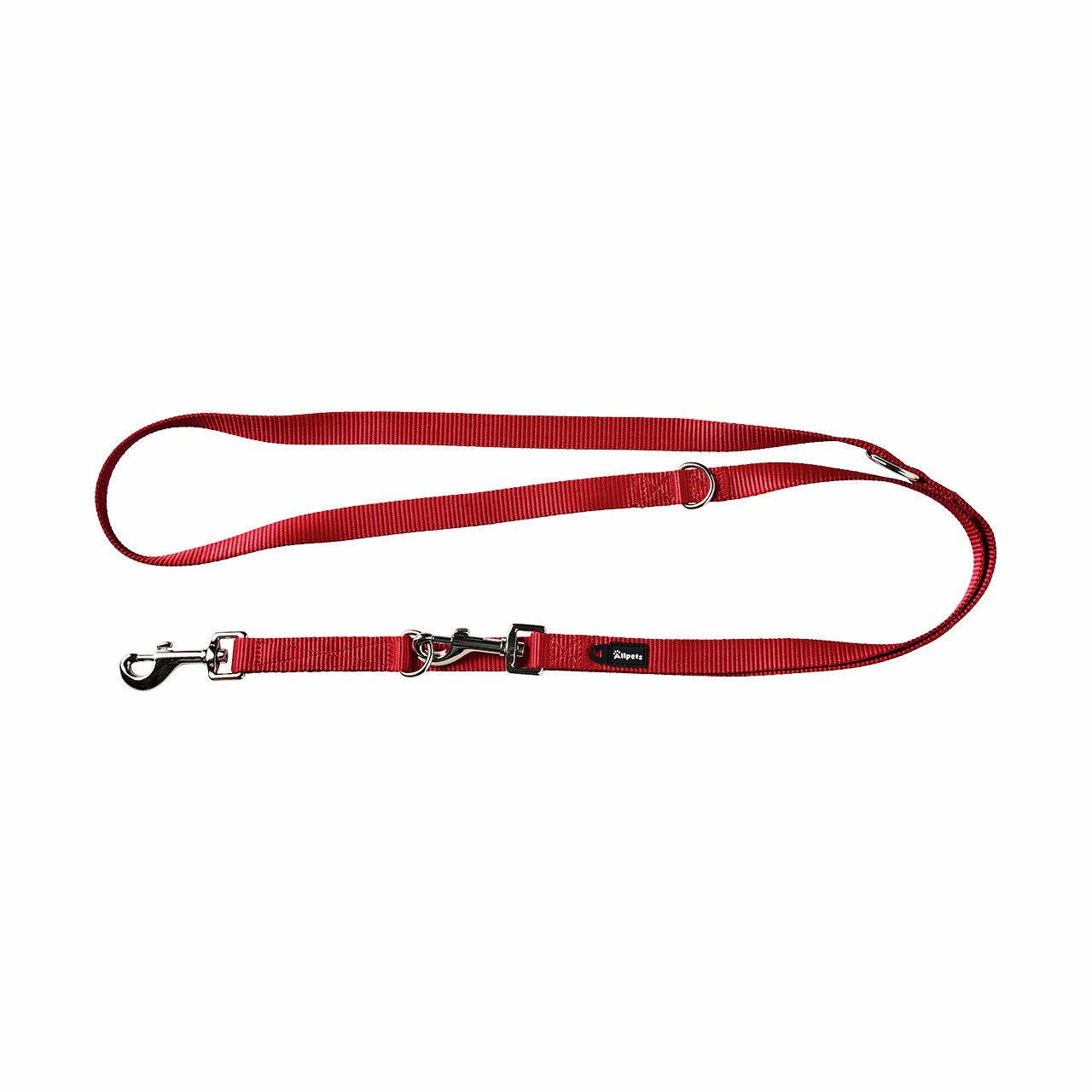 Allpets rote Hundeleine, Nylon, verstellbar, stabiler Metallkarabiner, für Hunde aller Größen, ideal für Spaziergänge & Training.