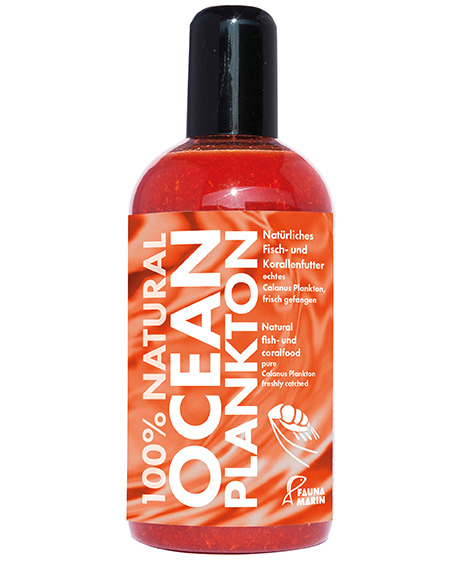 Fauna Marin 100% Natural Ocean Plankton, Fisch- & Korallenfutter, für Aquarienbesitzer, aus Calanus-Plankton, rote Flüssigkeit.