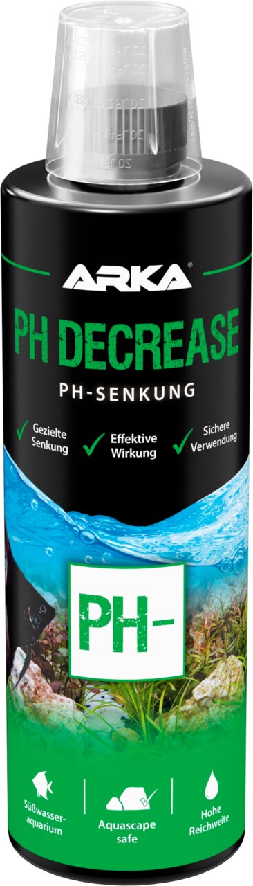 ARKA pH Decrease pH-Senkung für Süßwasseraquarien, Wasserpflege zur gezielten pH-Senkung, Aquascape safe, hohe Reichweite.