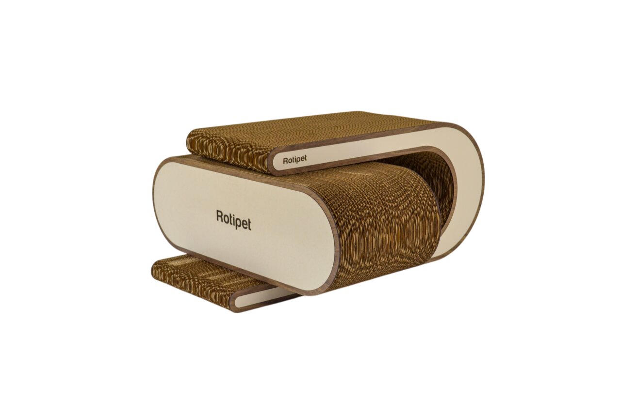 Rotipet Kratzmöbel Lounge für Katzen, alle Rassen, aus umweltfreundl. Wellpappe, modernes Design, Kratzmöbel & Ruheplatz.