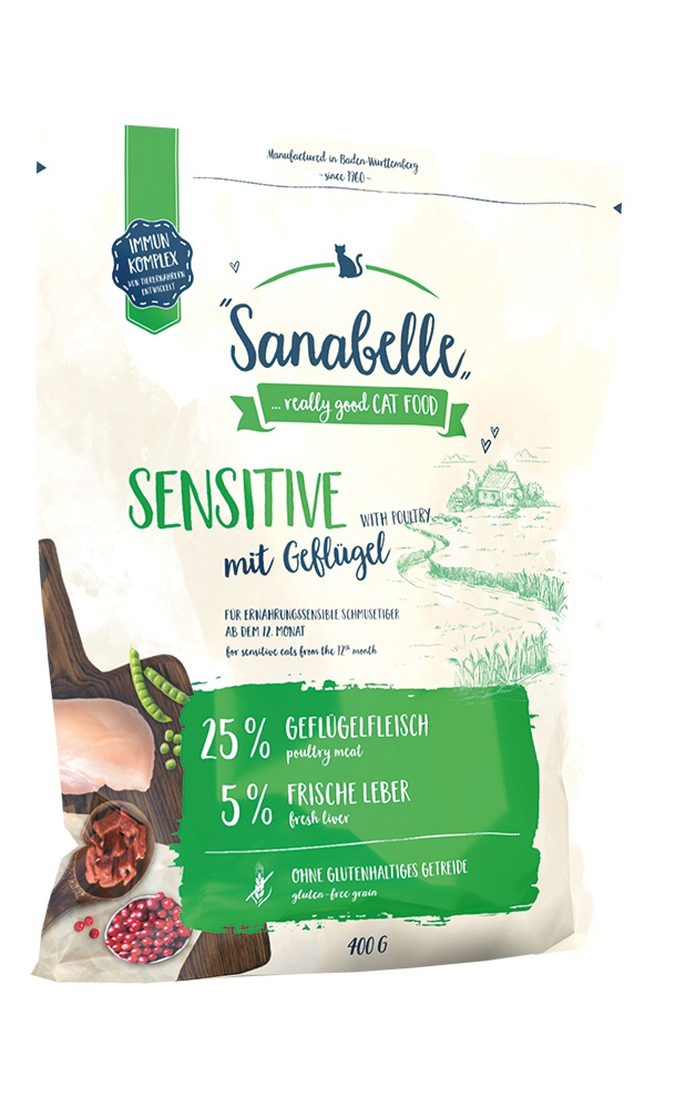 Sanabelle Sensitive mit Geflügel 400g Katzentrockenfutter