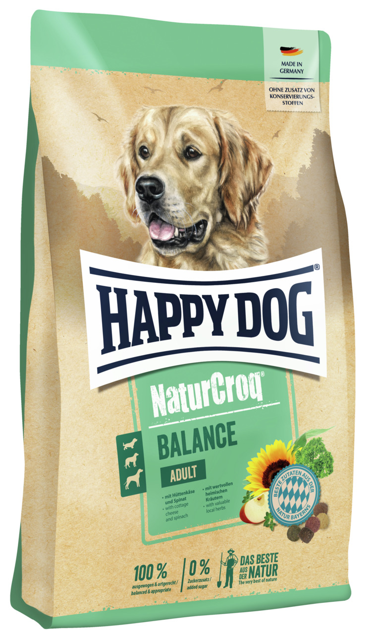Sparpaket 2 x 4 kg Happy Dog NaturCroq Balance Adult Hunde Trockenfutter