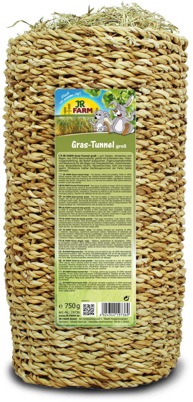 JR FARM Gras-Tunnel groß 750g Ergänzungsfuttermittel für Nager