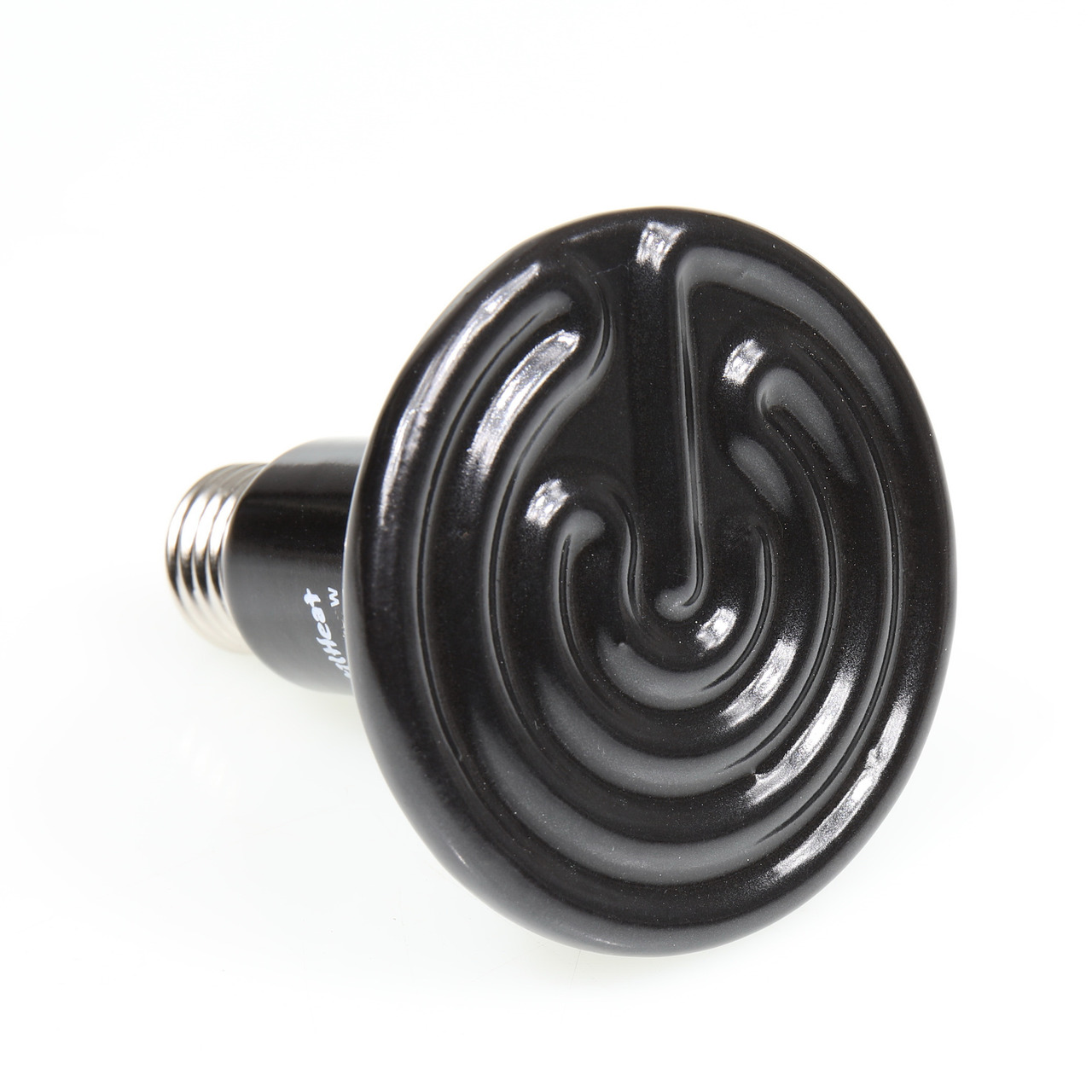 Das Bild zeigt die JBL ReptilHeat Ceramic Heat Lamp mit der EAN 4014162711755. Diese schwarze Keramik-Wärmelampe ist speziell für Reptilien und andere Terrarientiere konzipiert. Sie bietet eine gleichmäßige Wärmeabgabe ohne Lichtemission, ideal für die Sc