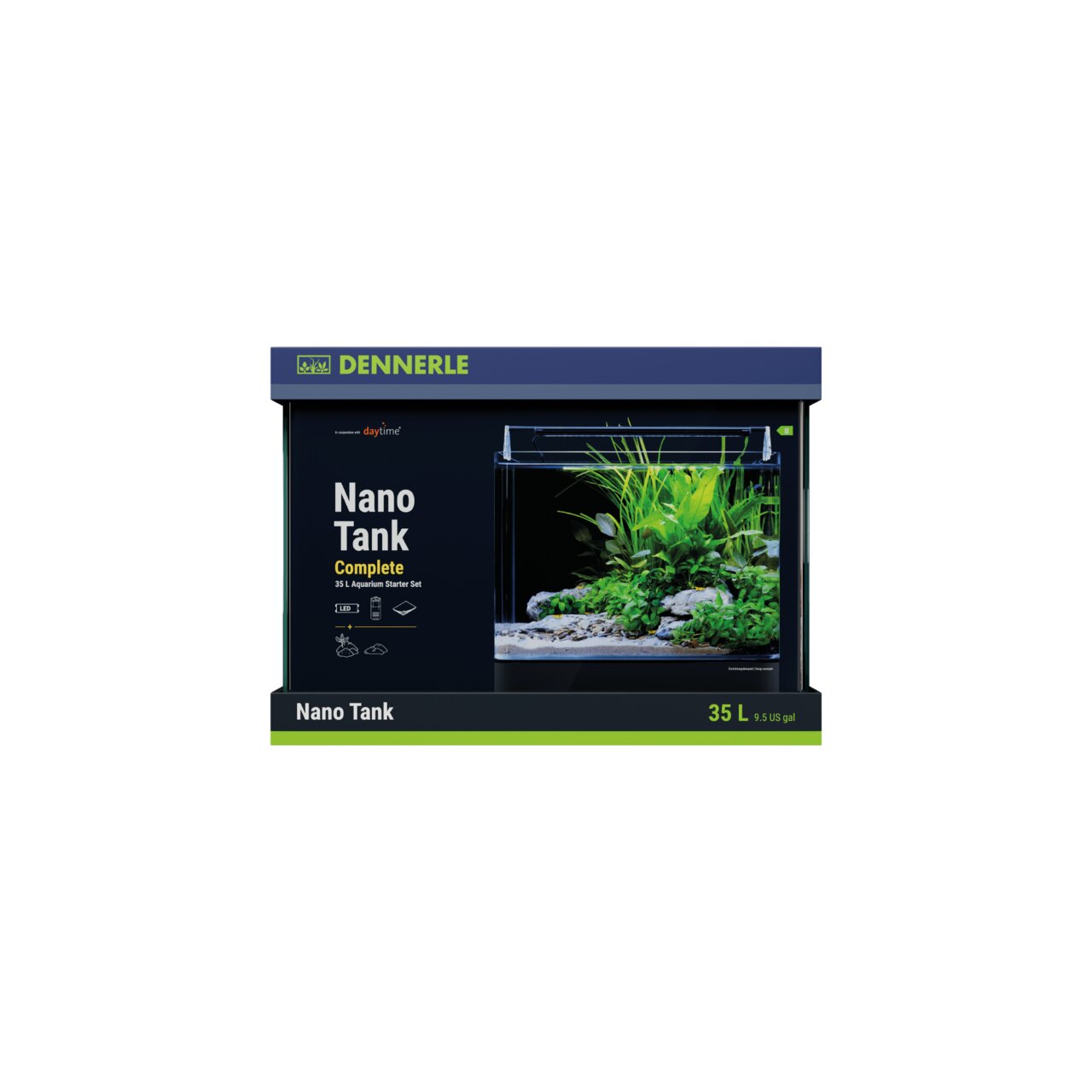 DENNERLE Nano Tank Complete, 35 Liter Aquarium-Starterset für Aquaristik-Einsteiger, inkl. Zubehör und Pflanzenpflege.
