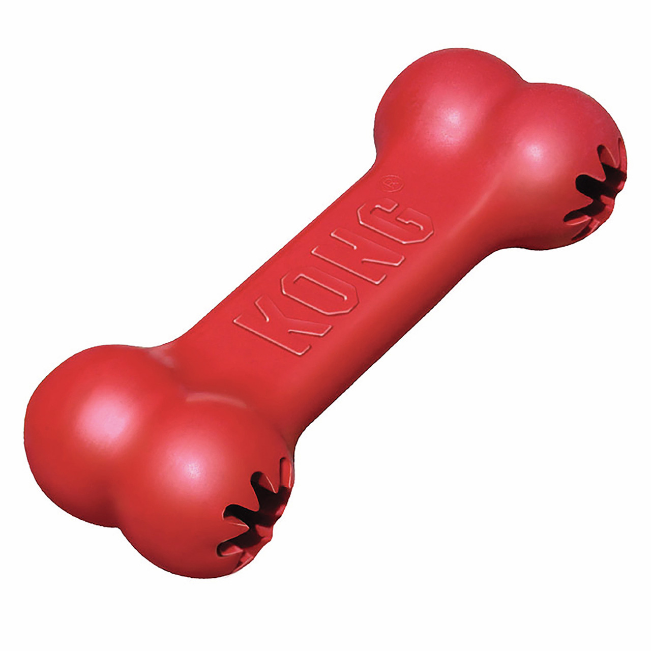 KONG Goodie Bone Hundespielzeug, rot, für mittelgr./große Hunde, Naturkautschuk, robust, Zahngesundheit, befüllbare Enden, Spielspaß.