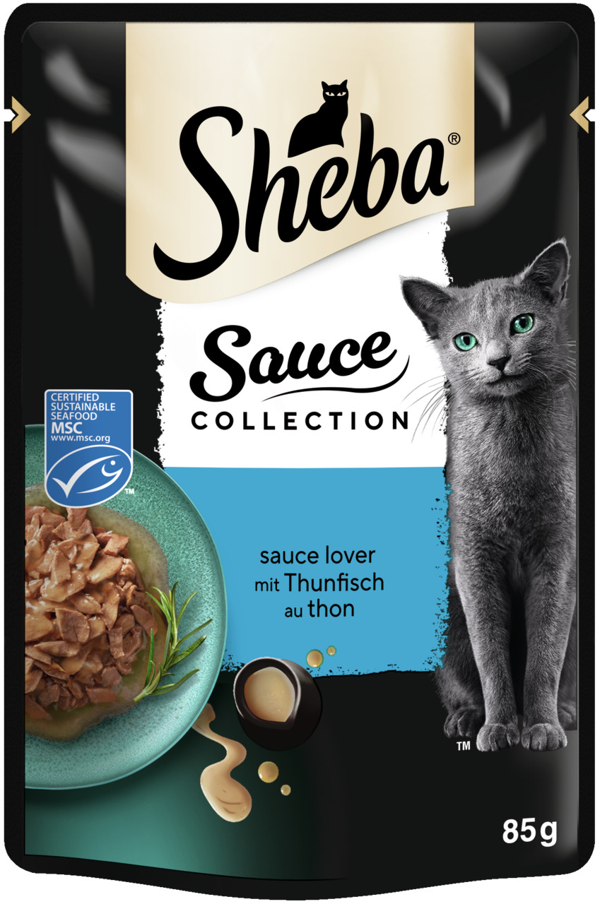 Sheba Sauce Coll. Sauce Lover Thun. MSC 85g Katzennassfutter