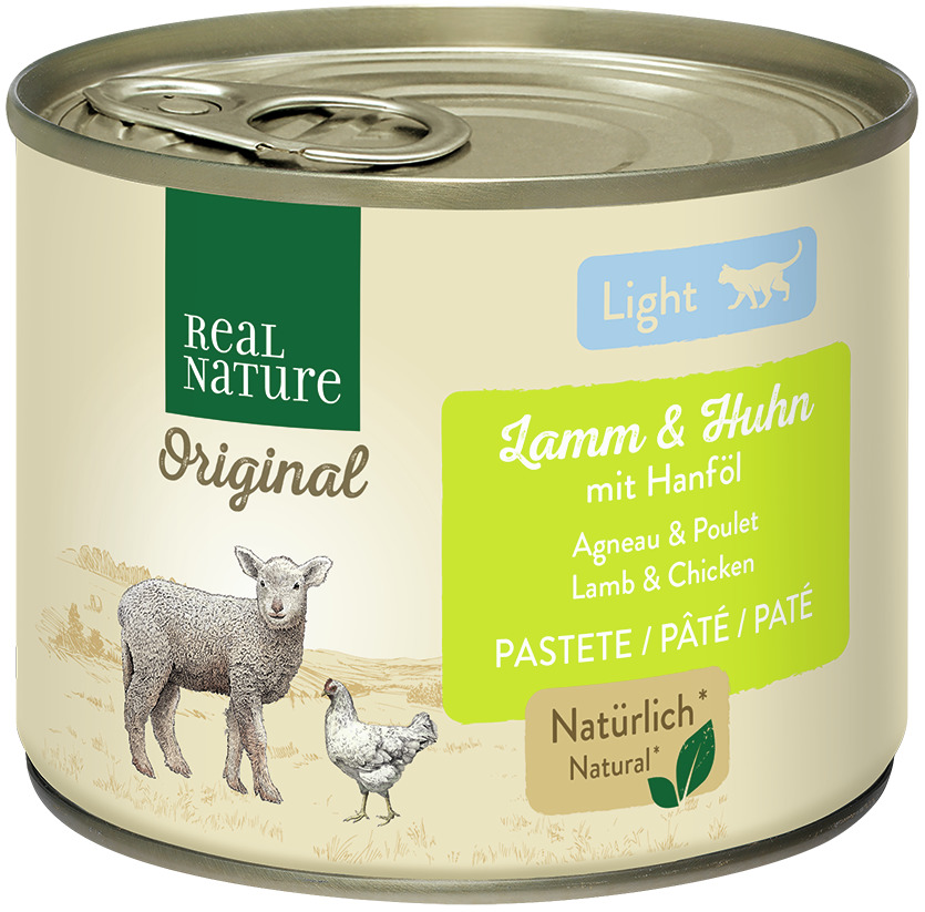 REAL NATURE Katze Light Lamm und Huhn 200 g