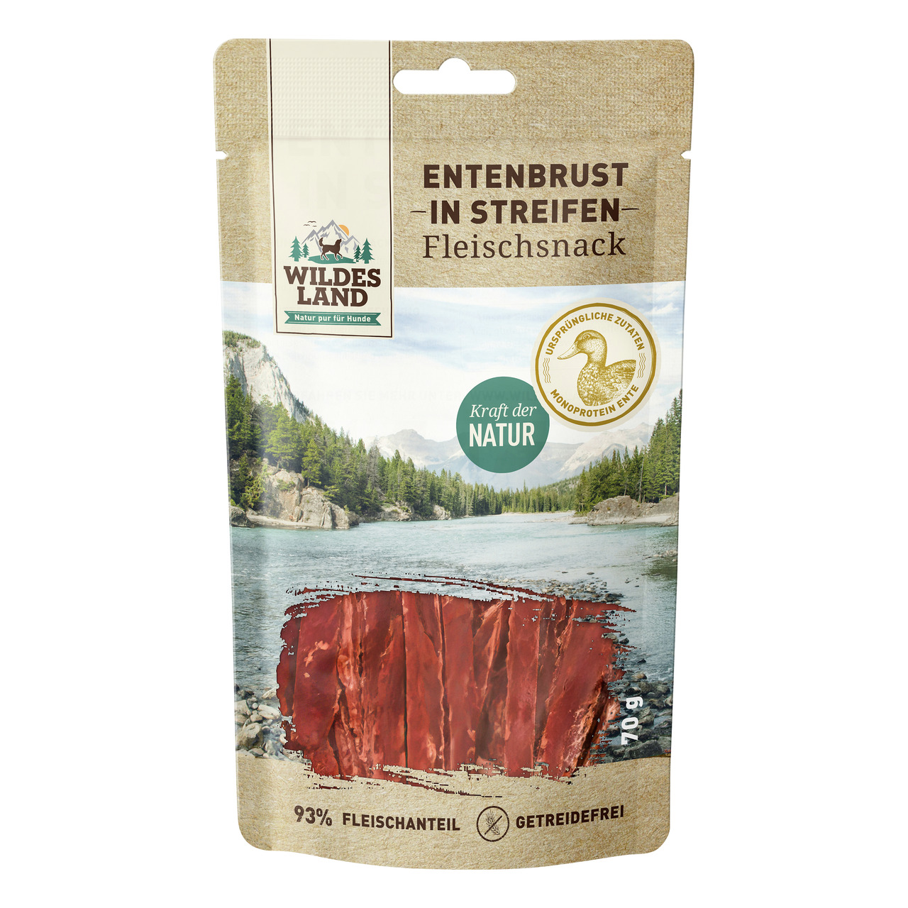WILDES LAND Snack Entenbrust Streifen 70 g
