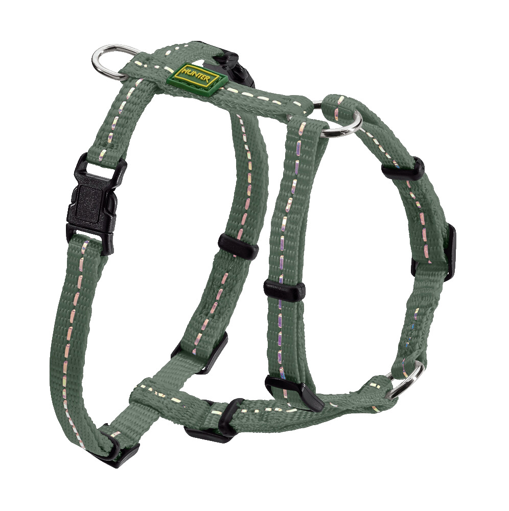 HUNTER Hundegeschirr Tripoli, Nylon, reflektierende Nähte, verstellbar, stabil, für Spaziergänge-Outdoor, speziell für Hunde.