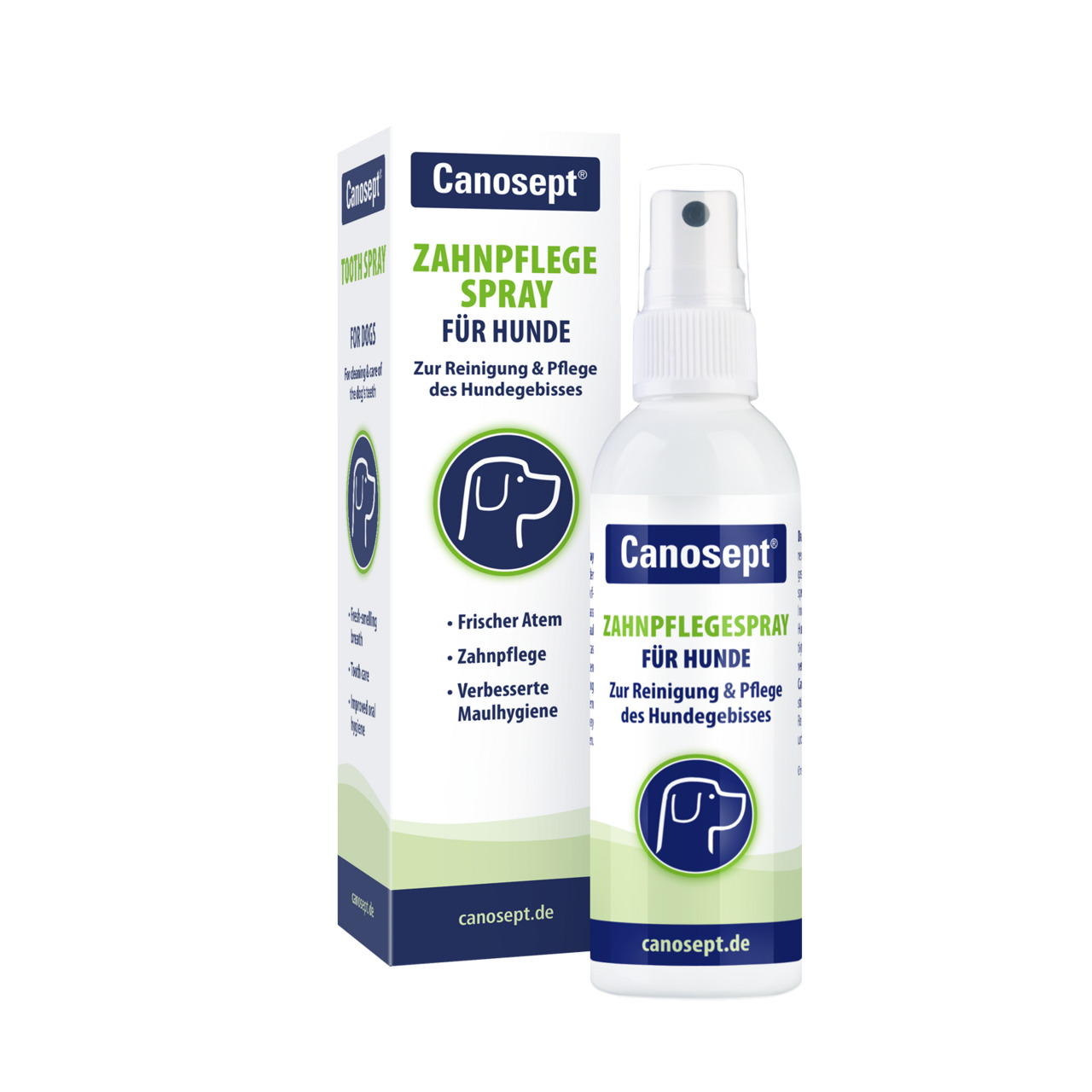 Canosept Zahnpflegespray für Hunde, 100 ml: Frischer Atem, bessere Maulhygiene & Zahnpflege. Speziell für Hunde entwickelt.