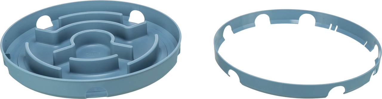 TRIXIE Slow Feed Napf, Blau, für Hunde aller Größen, fördert gesundes Fressverhalten, mit Hindernissen, abnehmbarer Ring.