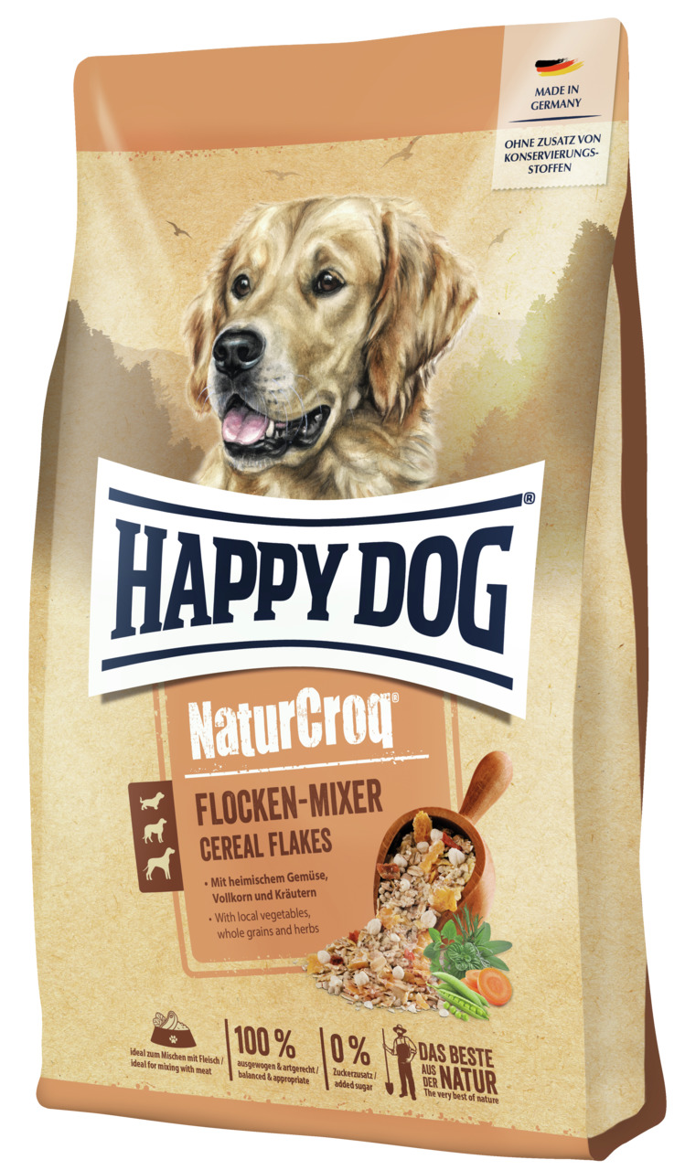 Happy Dog NaturCroq Flocken-Mixer Hunde Nahrungsergänzung 1,5 kg