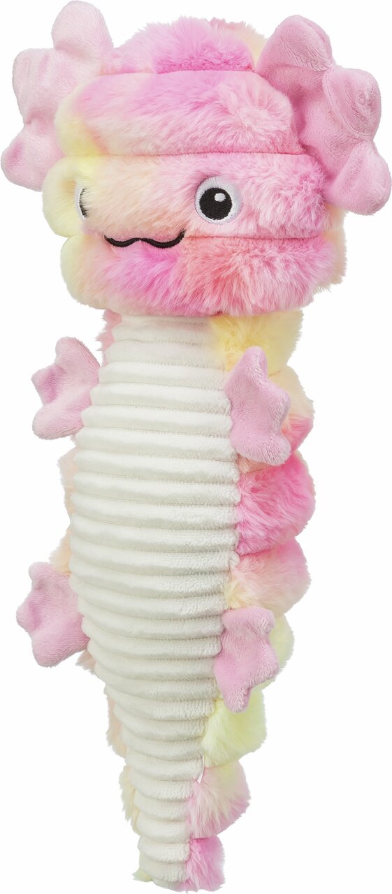 Plüschspielzeug für Hunde, TRIXIE Axolotl in Rosa und Weiß, ohne Geschmacksangabe, ca. 37 cm lang, ideal zum Kuscheln und Spielen.