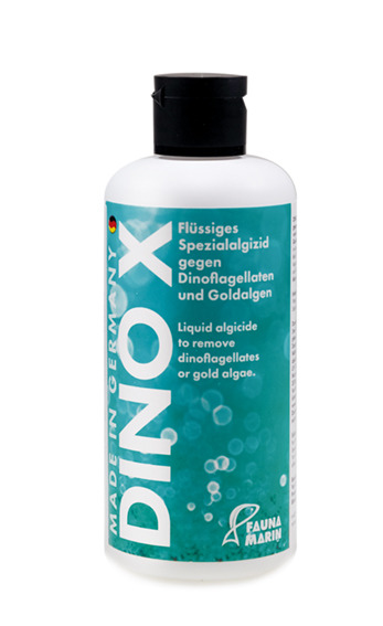 FAUNA MARIN DINO X, Spezialalgizid f. Aquarienbesitzer, wirkt gg. Dinoflagellaten & Goldalgen, 250 ml, Made in Germany.