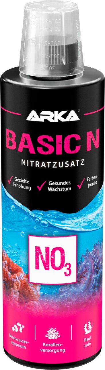 ARKA Basic N Nitratzusatz für Meerwasseraquarien, NO3, gezielte Erhöhung für gesundes Wachstum und Farbenpracht, reef safe.