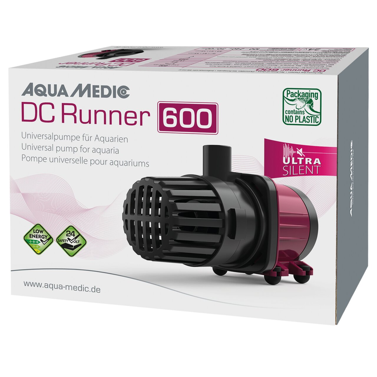 Aqua Medic DC Runner 600, Pumpe für Aquarien, Ultra-Silent, niedriger Energieverbrauch, 24h-Sicherheitsfunktion, plastikfrei.