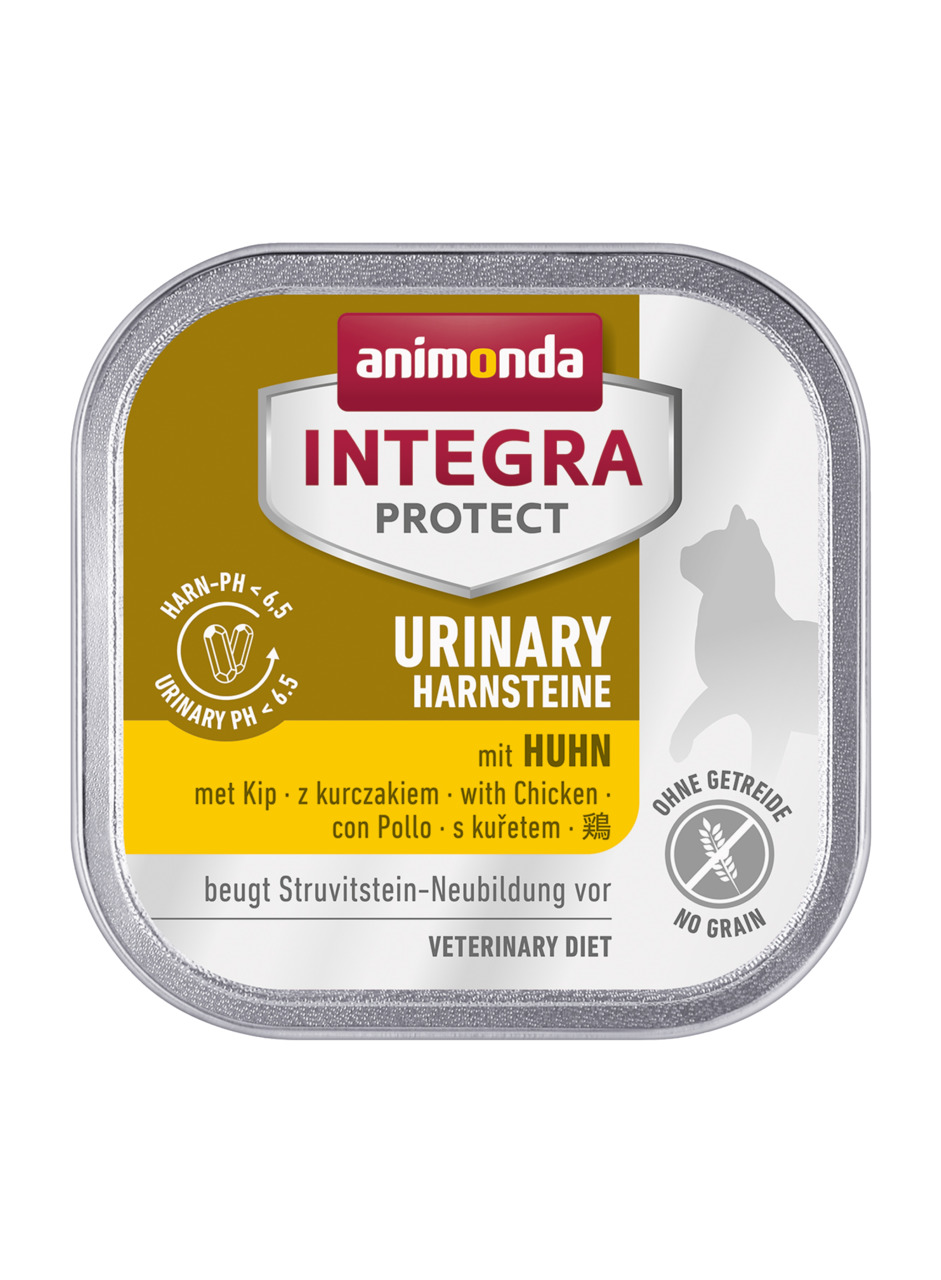 Animonda Integra Protect Urinary Harnsteine, Nassfutter f. Hunde, Huhn, getreidefrei, 100g, unterstützt Harn-pH 