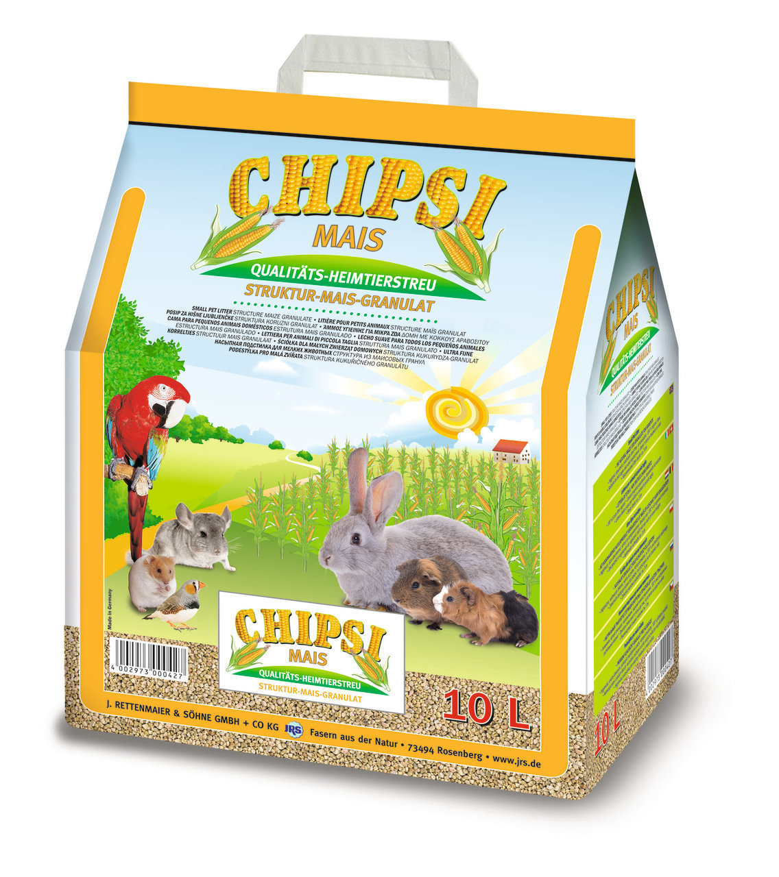 CHIPSI Classic Einstreu, 60L, für Kaninchen & Meerschweinchen, staubarm, natürlich, für sauberes & angenehmes Zuhause.