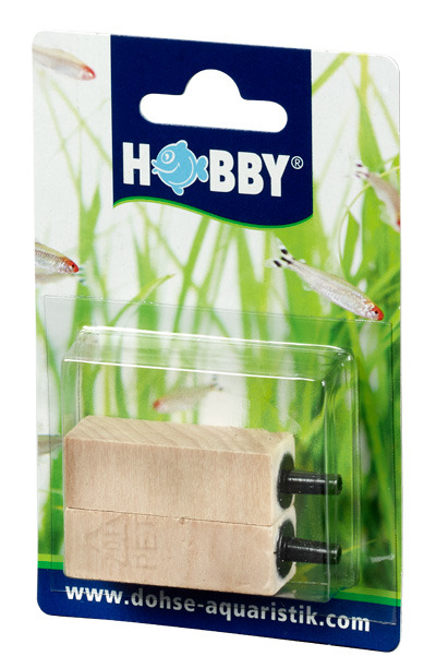 HOBBY Lindenholzausströmer 45 x 15 x 15 Millimeter (2 Stück) Aquarientechnik