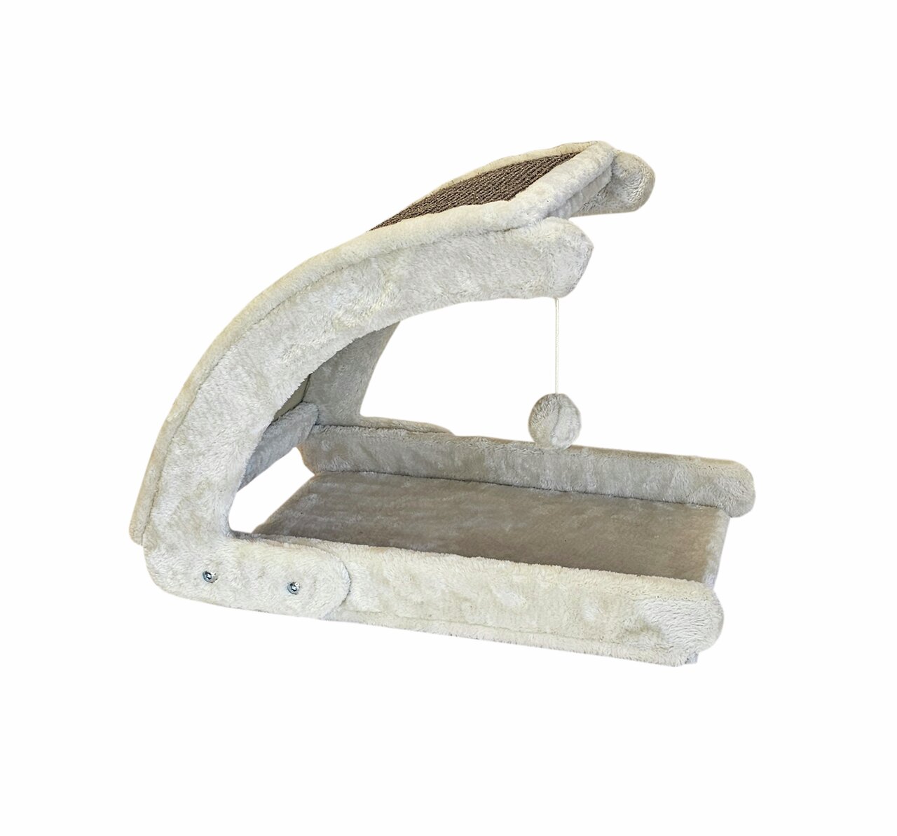 Nobby Kratzwippe Relax für Katzen, beige, mit Sisal-Kratzfl., weicher Liegefl., Spielball. Maße: ca. 50x30x25 cm. Ideal zum Entspannen.