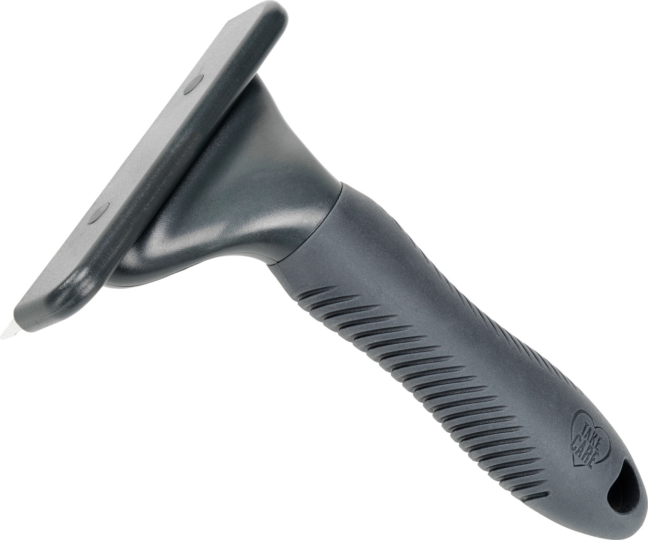 Take Care Fellpflege-Striegel: Pflegewerkzeug f. Hunde/Katzen, ergonom. Griff, Metallklinge, entfernt loses Fell/Unterwolle.